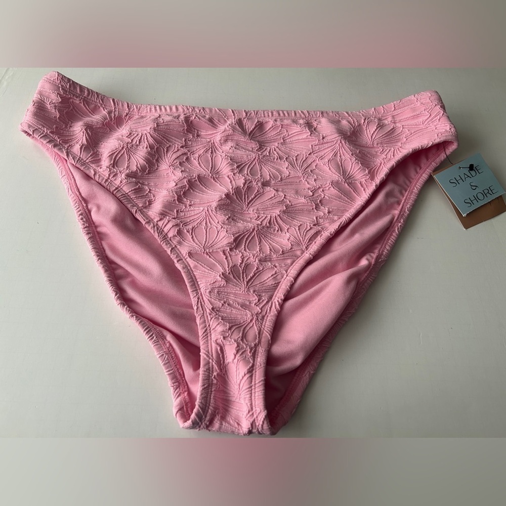 Women’s High Waist Extra High Leg Cheeky Pink Bikini Bottom 1X